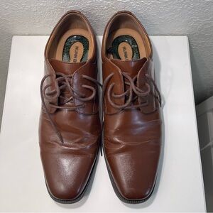 Nunn Bush Westwood Flex Plain Toe Mens Brown Oxfords Shoes Size 9.5M READ